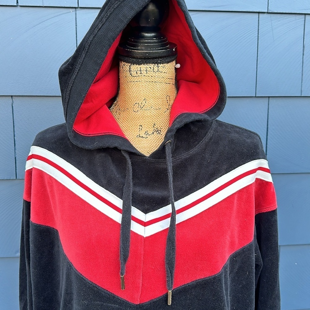 🖤♥️🖤Tommy Hilfiger Large pullover vintage style sweatshirt hoodie L black red - Picture 2 of 6